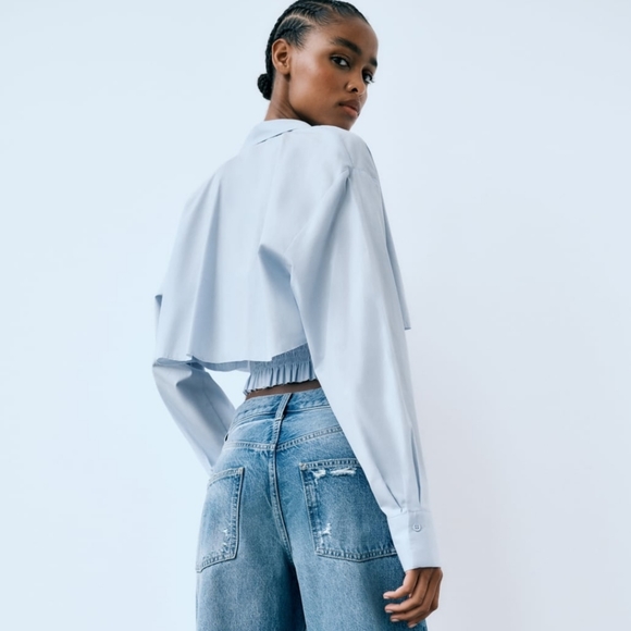 🆕️ Zara Shirt & Crop Top Set - Picture 4 of 6